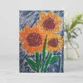 Sunflower card dankeskarte (Stehend Vorderseite)