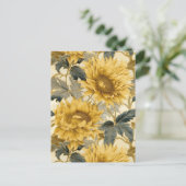 Sunflower Chiyogami Postkarte (Stehend Vorderseite)