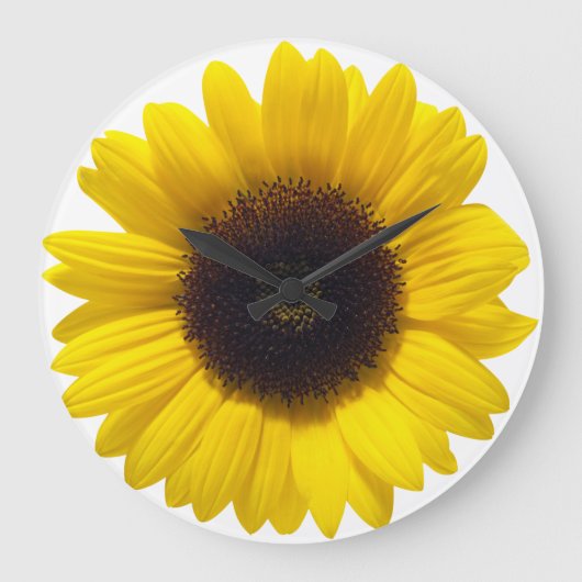 Sunflower Clock Große Wanduhr (Vorderseite)