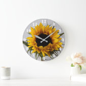 Sunflower Clock Große Wanduhr (Zuhause)