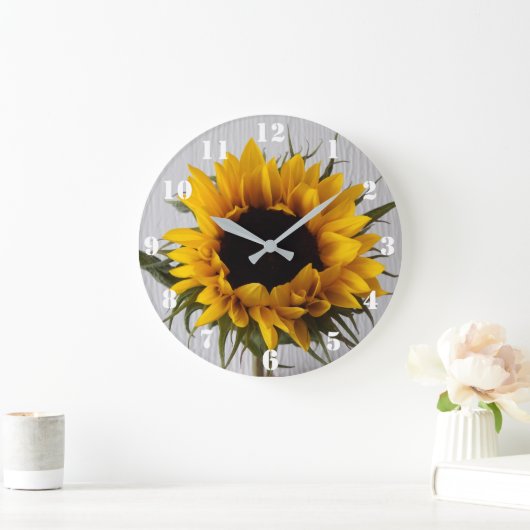 Sunflower Clock Große Wanduhr (Zuhause)