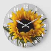 Sunflower Clock Große Wanduhr (Vorderseite)