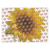 Sunflower Cooking Love Red Hearts White Tablecloth Tischdecke (Vorderseite (Horizontal))