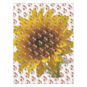 Sunflower Cooking Love Red Hearts White Tablecloth Tischdecke (Vorderseite)