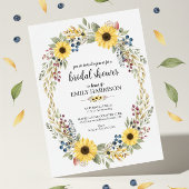 Sunflower Corner Bridal Shower Invite Rustic Style Einladung