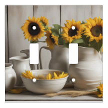 sunflower county theme lightswitch cover