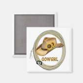 Sunflower Cowgirl Magnet (Vorderseite/Rückseite)