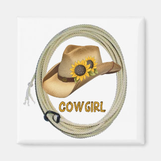 Sunflower Cowgirl Magnet