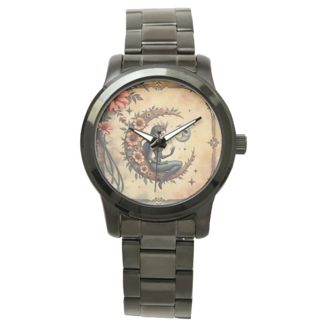 Sunflower Crescent Queen  Armbanduhr (Vorderseite)