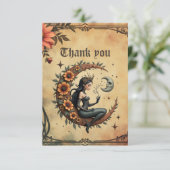 Sunflower Crescent Queen Dankeskarte (Stehend Vorderseite)