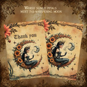 Sunflower Crescent Queen Dankeskarte