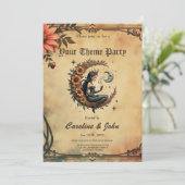 Sunflower Crescent Queen  Einladung (Stehend Vorderseite)