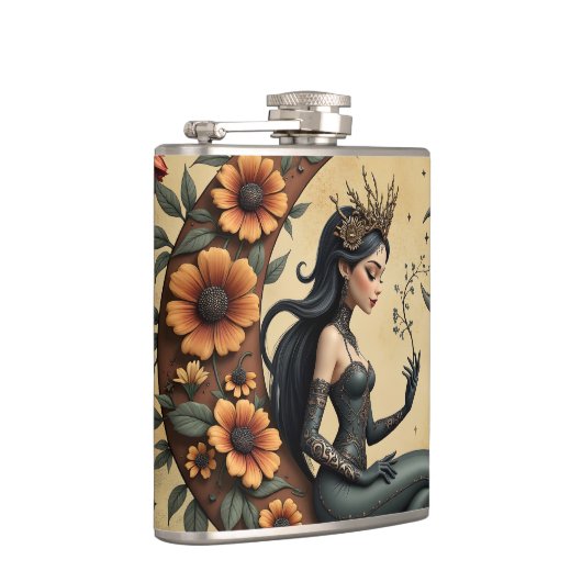 Sunflower Crescent Queen  Flachmann (Rechts)