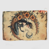 Sunflower Crescent Queen  Golfhandtuch (Horizontal)