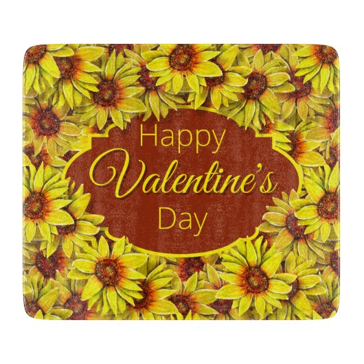 Sunflower Cutting Board Schneidebrett (Vorderseite)