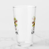 Sunflower Daisy Blume Monogram Name Glas (Rechts)