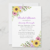 Sunflower Daisy Boho Garden Bridal Shower Einladung (Vorderseite)