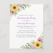 Sunflower Daisy Boho Spring  Garden Bachelorette Einladungspostkarte (Vorderseite)