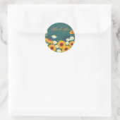 Sunflower Daisy Vielen Dank Runder Aufkleber (Tasche)