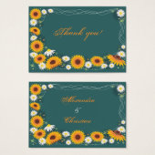 Sunflower & Daisy Vielen Dank Tag (Vorne & Hinten)