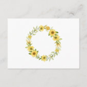 Sunflower Display Bridal Polterabend Begleitkarte (Rückseite)