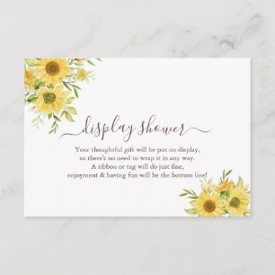 Sunflower Display Bridal Polterabend Begleitkarte