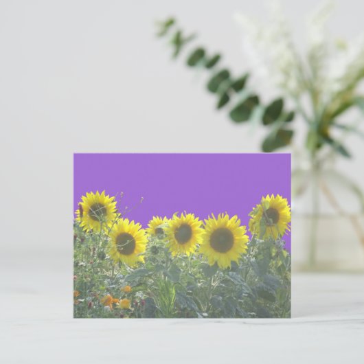 Sunflower DIY Postcard Postkarte (Stehend Vorderseite)