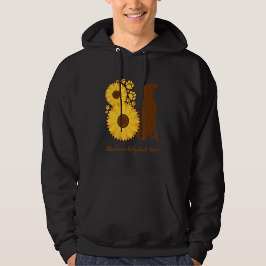 Sunflower Dog Mom - Rhodesian Ridgeback Hoodie (Vorderseite)