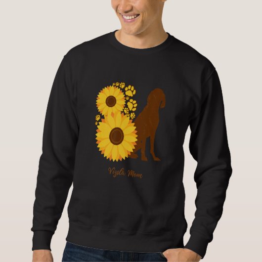 Sunflower Dog Mom - Vizsla Premium Sweatshirt (Vorderseite)