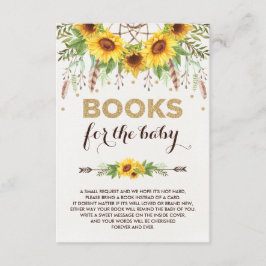 Sunflower Dreamcatcher Rustic Boho Bücher für Baby Begleitkarte