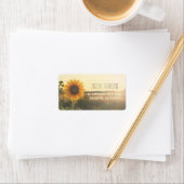 Sunflower Dreamy Nature Wedding Address Labels Adressaufkleber (Insitu)