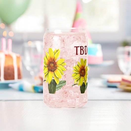 Sunflower Drinking Glass Dosenglas (Insitu (Geburtstag))