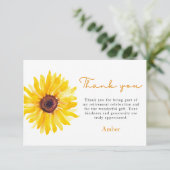 Sunflower Educator's Retirement Thank You Card Dankeskarte (Stehend Vorderseite)