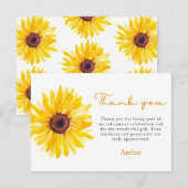Sunflower Educator's Retirement Thank You Card Dankeskarte (Vorne/Hinten)