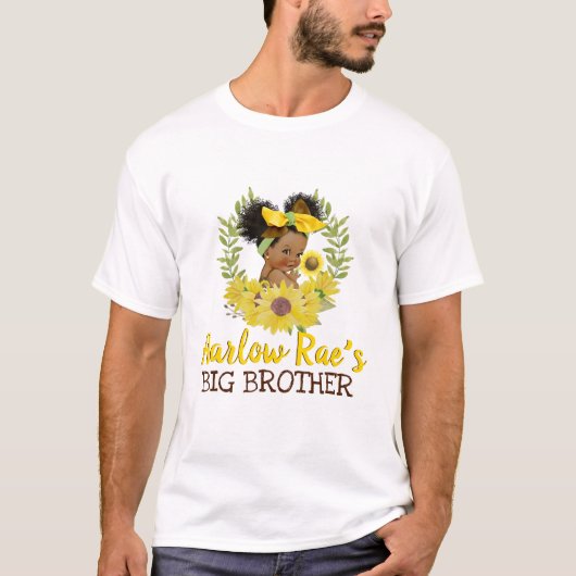 Sunflower Ethnic Baby Girl|Yellow Relative T-Shirt (Vorderseite)