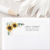 Sunflower Eucalyptus Floral Return Address (Insitu)