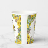 Sunflower Eucalyptus Palm Boho Cross Baptism Pappbecher (Rechts)