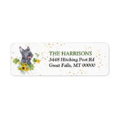Sunflower Eucalyptus Scottie Dog Return Address (Vorne)