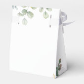 Sunflower Eucalyptus Script Floral Wedding Geschenkschachtel (Rückseite)