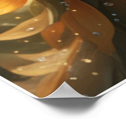 Sunflower Fairy Fantasy Illustration Poster (Ecke)