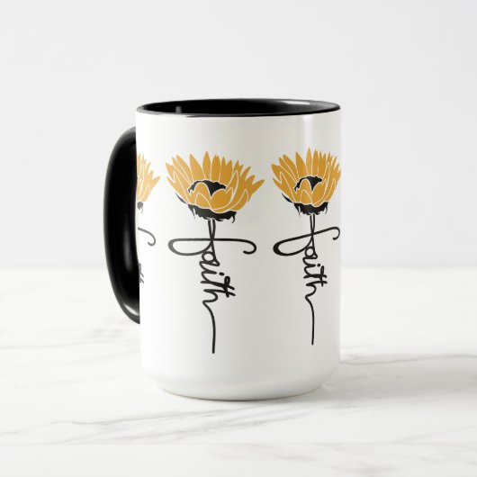 Sunflower Faith Mug Tasse (Vorderseite Links)