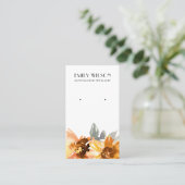 SUNFLOWER FALL AUTUMN STUD EARRING DISPLAD VISITENKARTE (Stehend Vorderseite)