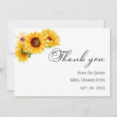 Sunflower Fall Brautparty Vielen Dank Karten (Vorderseite)