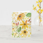 Sunflower Fall Watercolor Karte (Gelbe Blume)