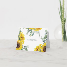 Sunflower Family Birthday Party Thank You Dankeskarte