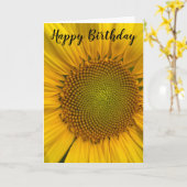 SUNFLOWER FELD FOTO GLÜCKLICH BIRTHTAG GREETING CA KARTE (Gelbe Blume)