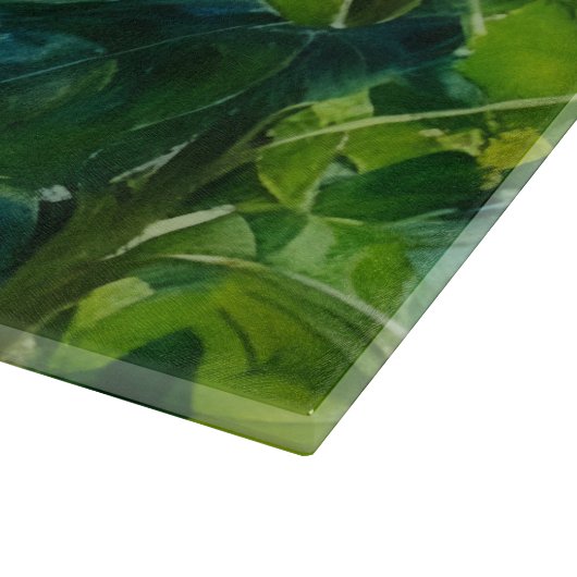 Sunflower Field Art on Glass Cutting Board Schneidebrett (Ecke)