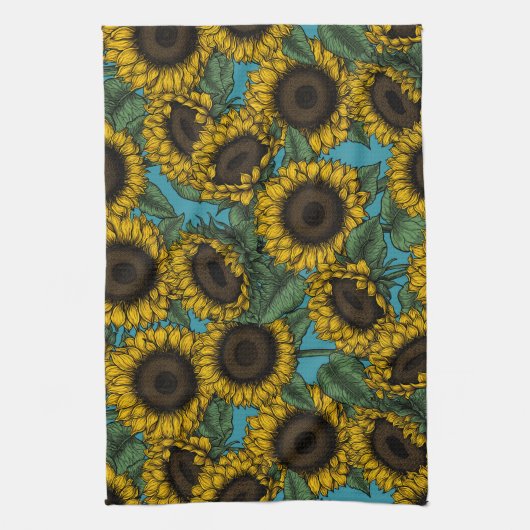 Sunflower field geschirrtuch (Vertikal)