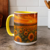 Sunflower Field Sunset Tasse