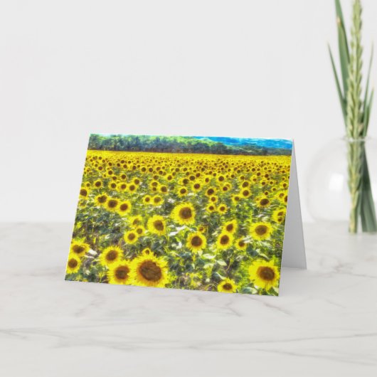 Sunflower Field Vincent Van Gogh Karte (Vorderseite)